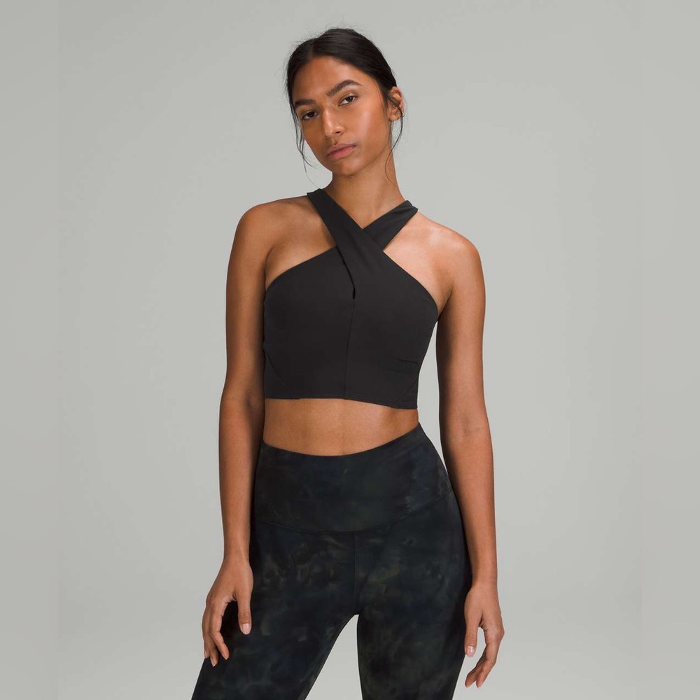 lululemon athletica Cross-Strap Black Sports Bra